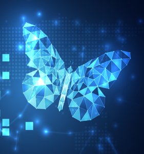 image of digital butterfly representing digital transformation